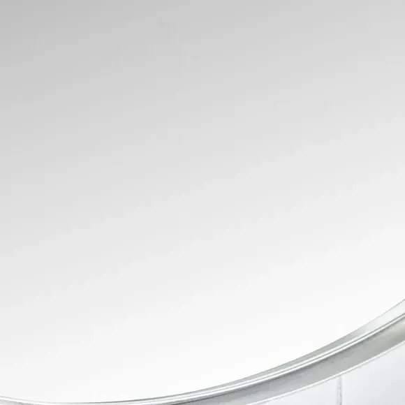 Round Wall Mirror Slim Frame - Silver, Metal