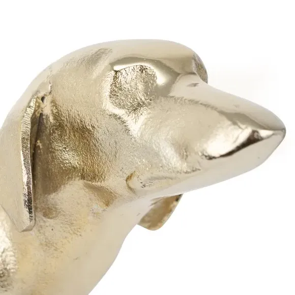 Sausage Dog Bookends - Gold, Metal