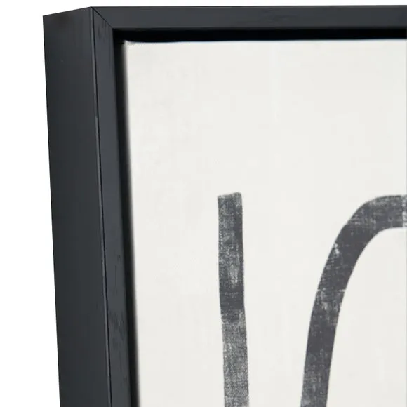 Set of 2 Framed Canvas Prints - Black, Beige