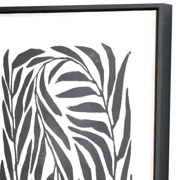 Set of 2 Framed Canvas Prints - Black, Recycled