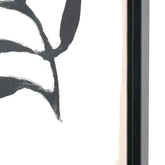 Set of 2 Framed Canvas Prints - Black, Recycled
