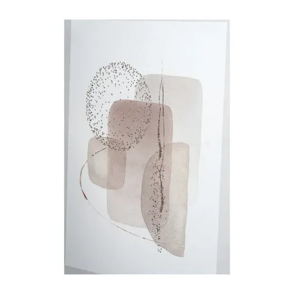 Set of 2 Framed Canvas Prints - White, Wood
