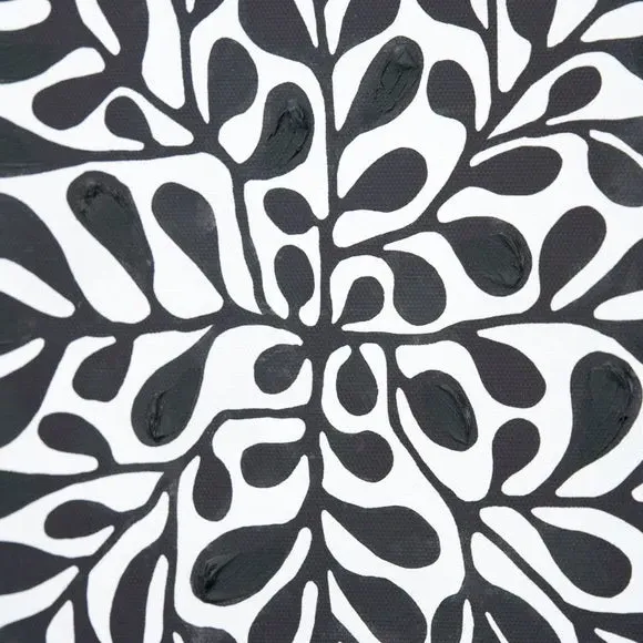 Set of 2 Square Framed Canvas - Black, White