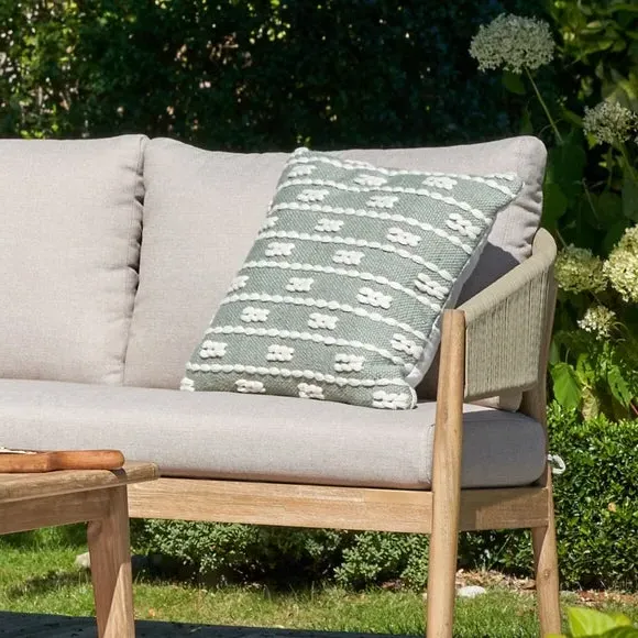 Set of 3 Square Scatter Cushions - Green