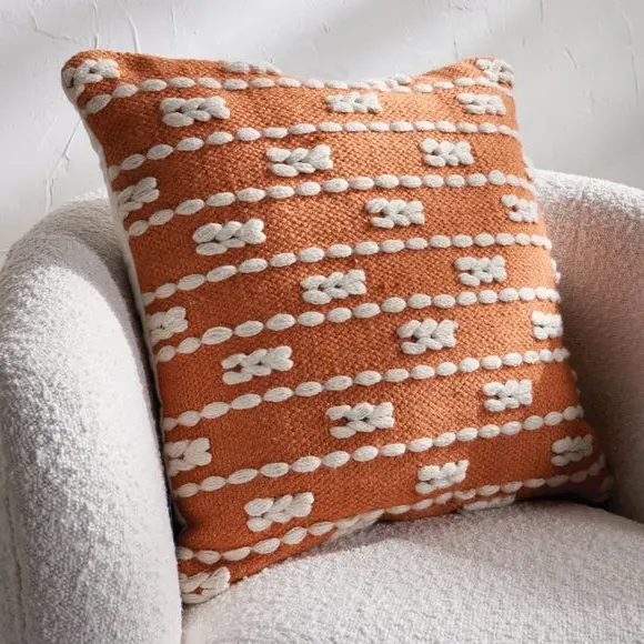 Set of 3 Square Scatter Cushions - Terracotta