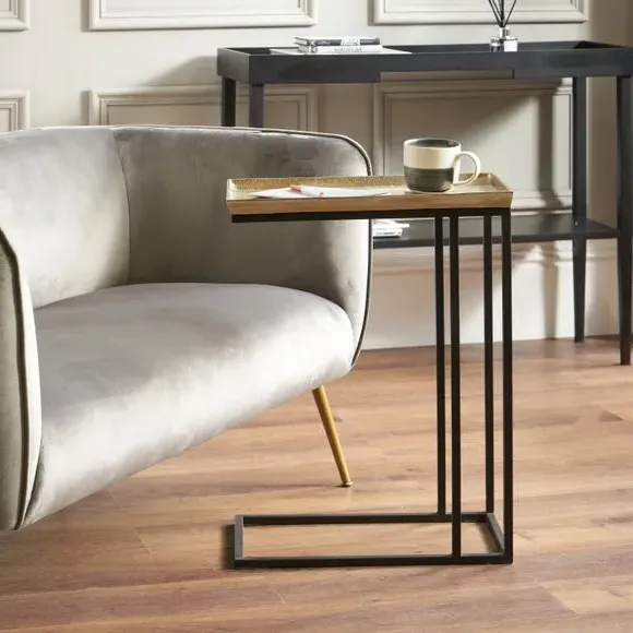 Side Table with Cast Top - Gold, Metal image
