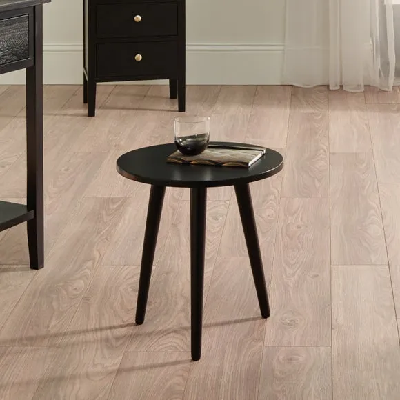 Side Table with Classic Design - Black, Pine