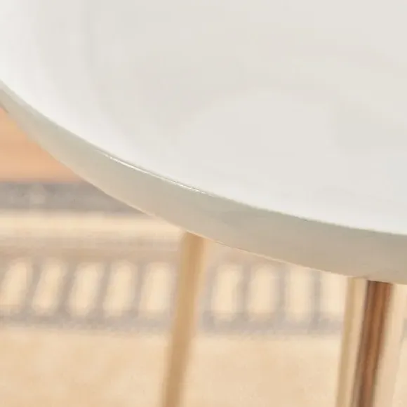 Side Table with Enamelled Top - Grey, Metal