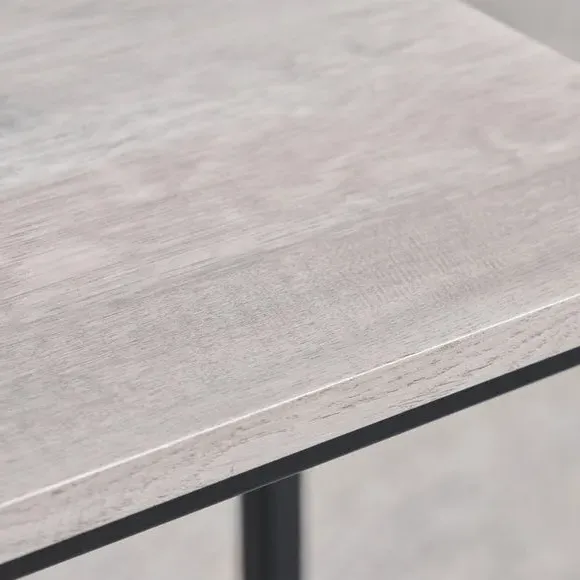 Side Table with Shelf - Black, Wood Veneer