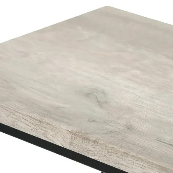 Side Table with Shelf - Black, Wood Veneer