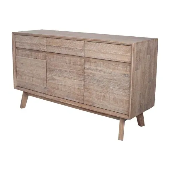 Sideboard with Clean Lines - Natural, Acacia Wood