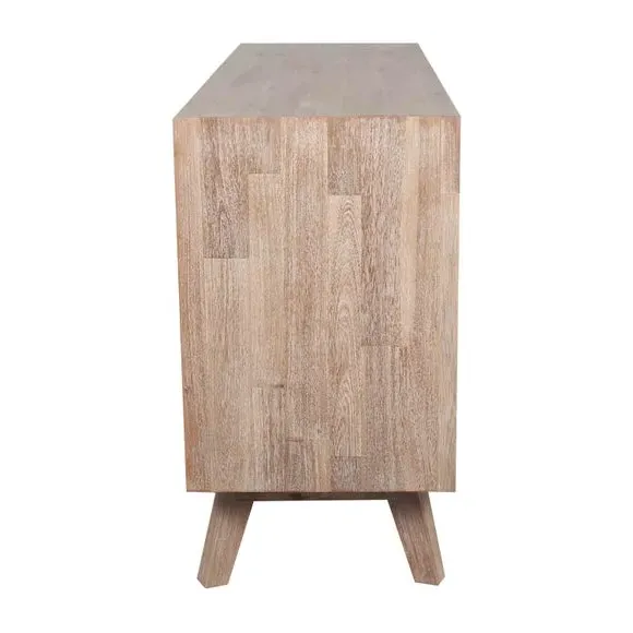 Sideboard with Clean Lines - Natural, Acacia Wood