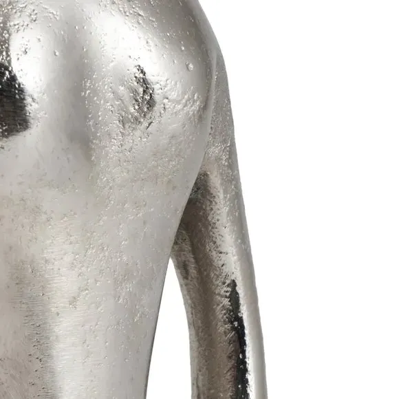 Sitting Yoga Pose Ornament - Silver, Metal