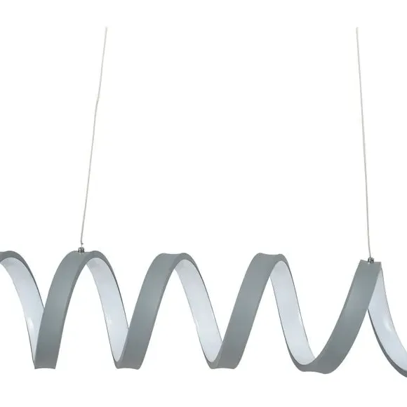 Spiral Pendant Light with LED - Grey