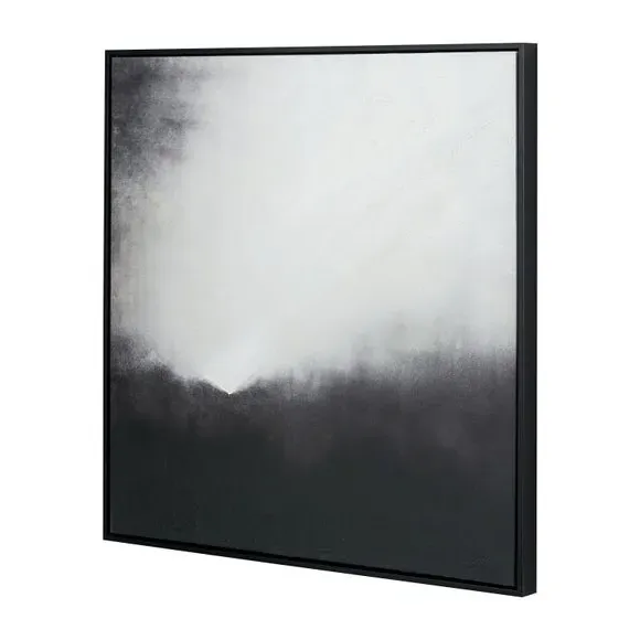 Square Framed Canvas Abstract Art - Black Frame