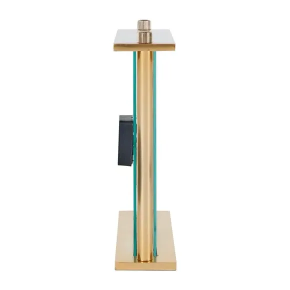 Square Mantel Clock - Gold, Transparent