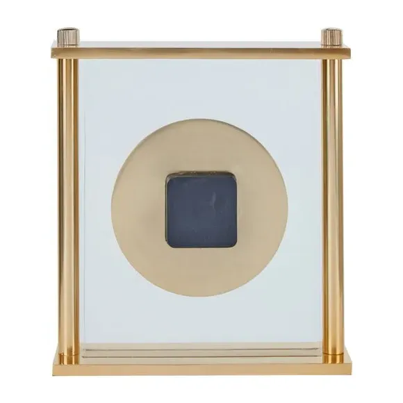 Square Mantel Clock - Gold, Transparent