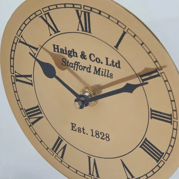 Square Mantel Clock - Gold, Transparent