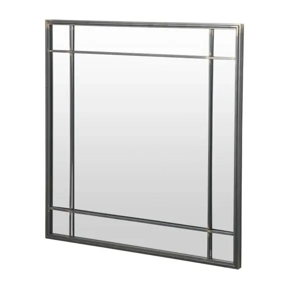 Square Wall Mirror - Bronze, Metal