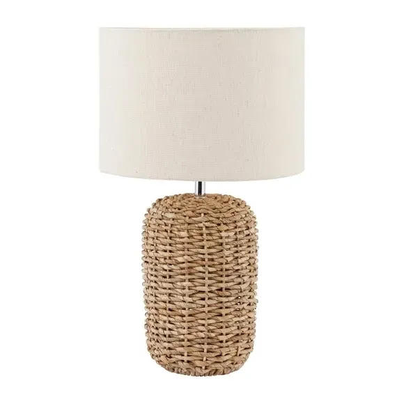 Squoval Table Lamp with Shade - Natural, Jute