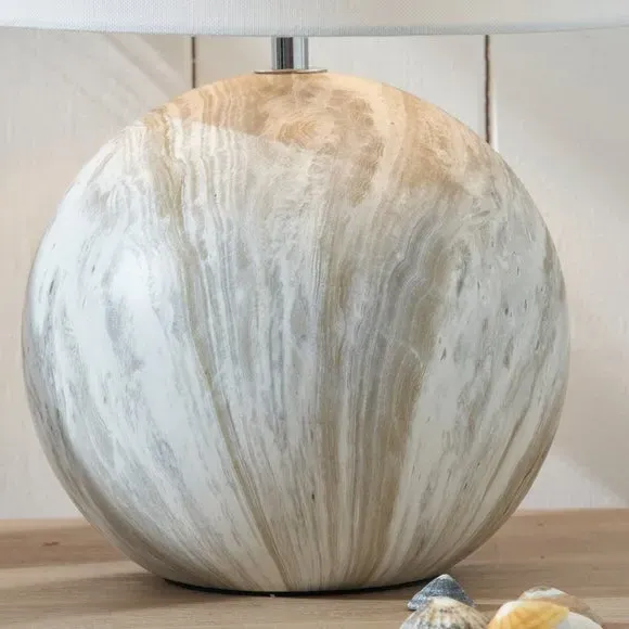 Stone Effect Table Lamp - Grey, Ceramic