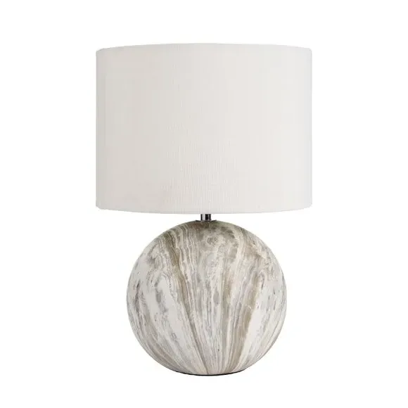 Stone Effect Table Lamp - Grey, Ceramic