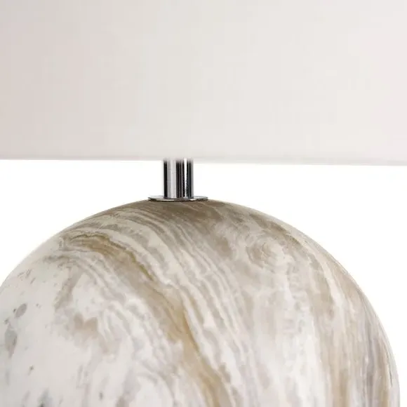 Stone Effect Table Lamp - Grey, Ceramic