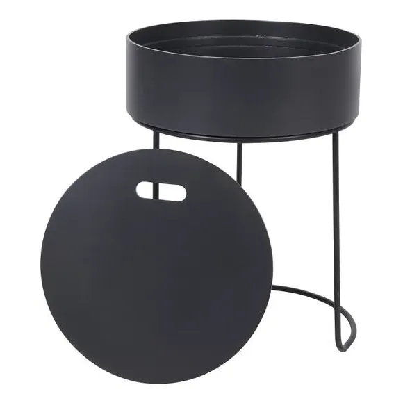 Storage Side Table - Black