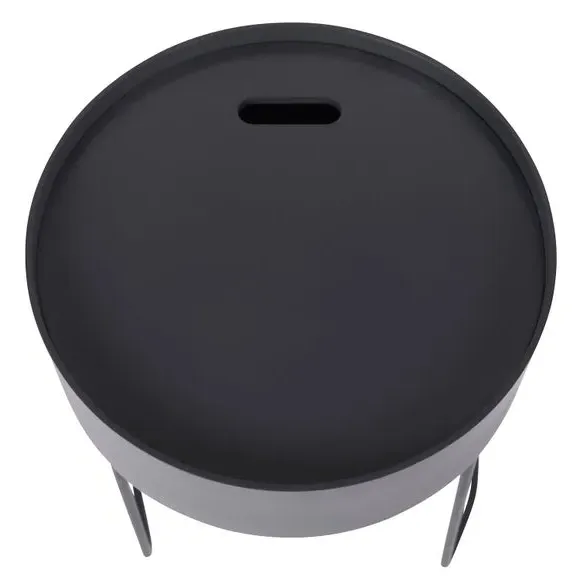 Storage Side Table - Black