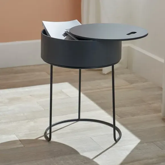 Storage Side Table - Black image