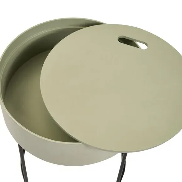 Storage Side Table - Sage
