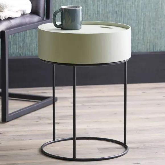 Storage Side Table - Sage