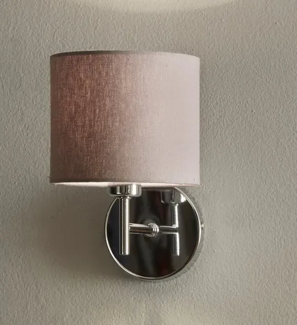 Straight Arm Wall Light - Silver, Chrome