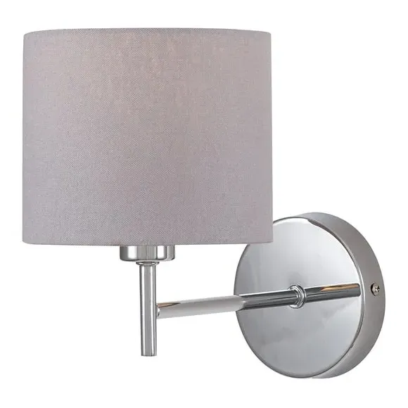 Straight Arm Wall Light - Silver, Chrome