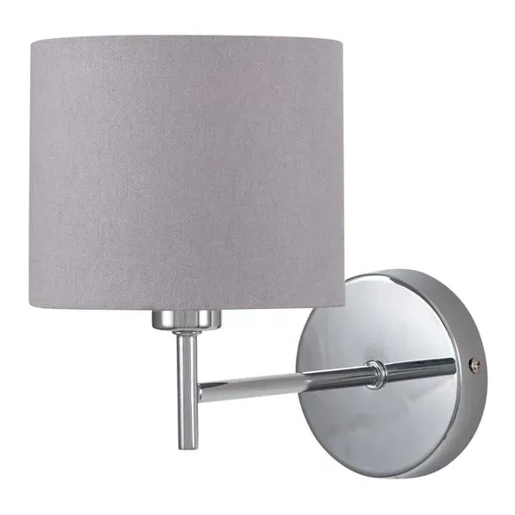 Straight Arm Wall Light - Silver, Chrome