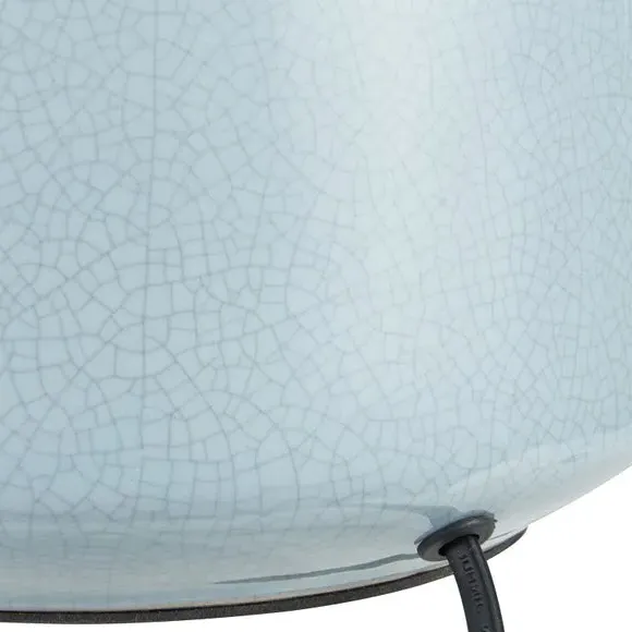 Table Lamp with Crackle Effect - Blue, Ceramic