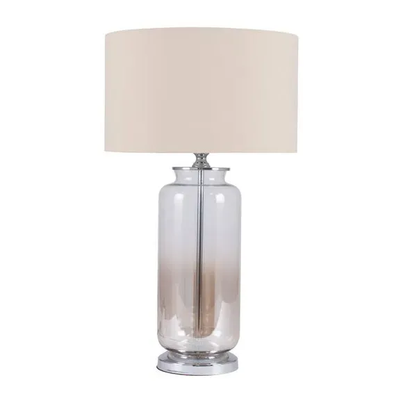 Table Lamp with Fabric Shade - Gold, Glass
