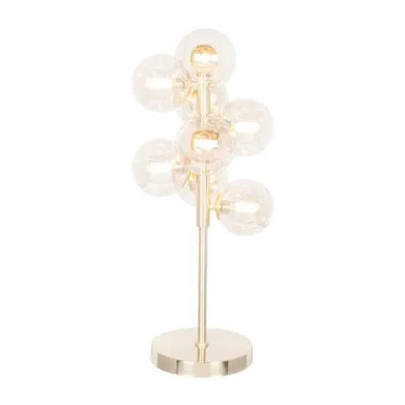 Table Lamp with Glass Orbs - Gold, Metal