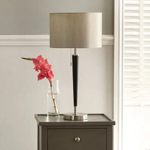 Table Lamp with Pull Switch - Black, Metal image