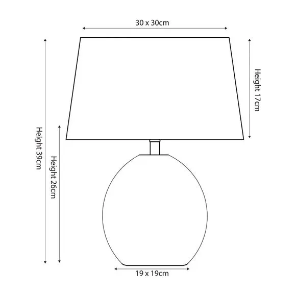 Table Lamp with Tapered Shade - Natural, Rattan