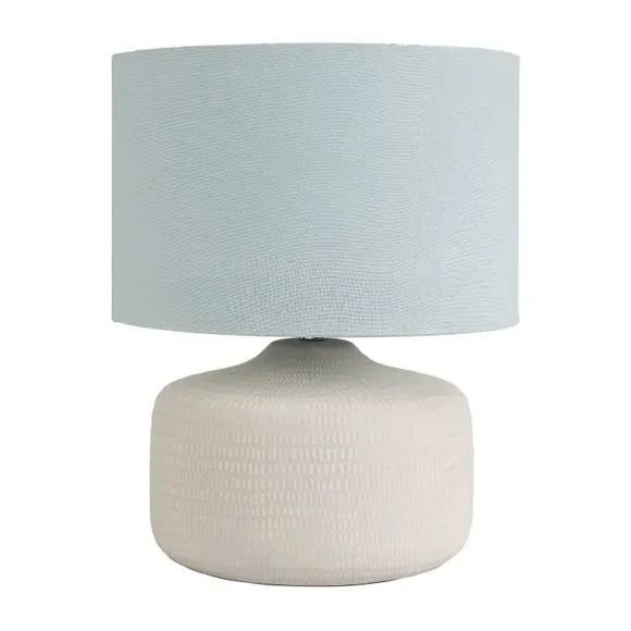 Table Lamp with Textured Finish - Blue, Ceramic