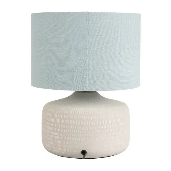 Table Lamp with Textured Finish - Blue, Ceramic