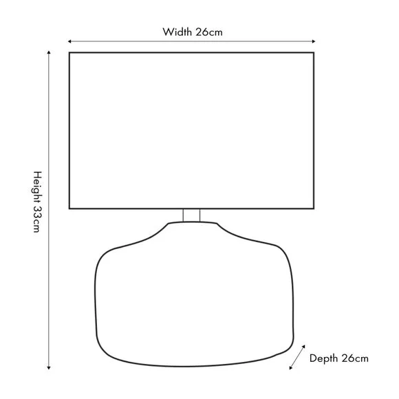 Table Lamp with Textured Finish - Blue, Ceramic