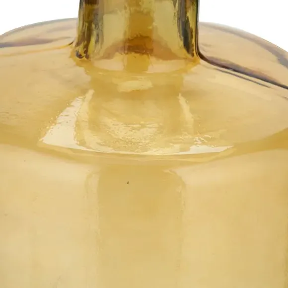 Tall Bottle Vase - Amber, Recycled Glass