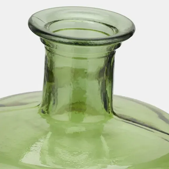 Tall Bottle Vase - Forest, Recycled Glass