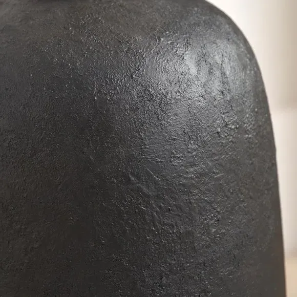 Tall Decorative Vase - Black, Fibrestone