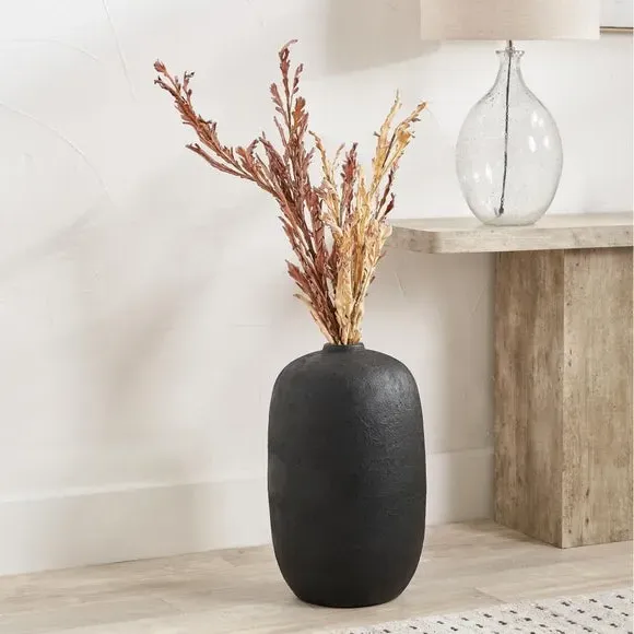 Tall Decorative Vase - Black, Fibrestone image