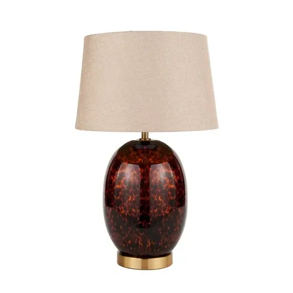 Tall Table Lamp with Shade - Taupe, Glass