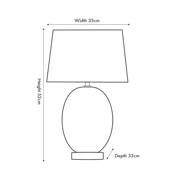 Tall Table Lamp with Shade - Taupe, Glass