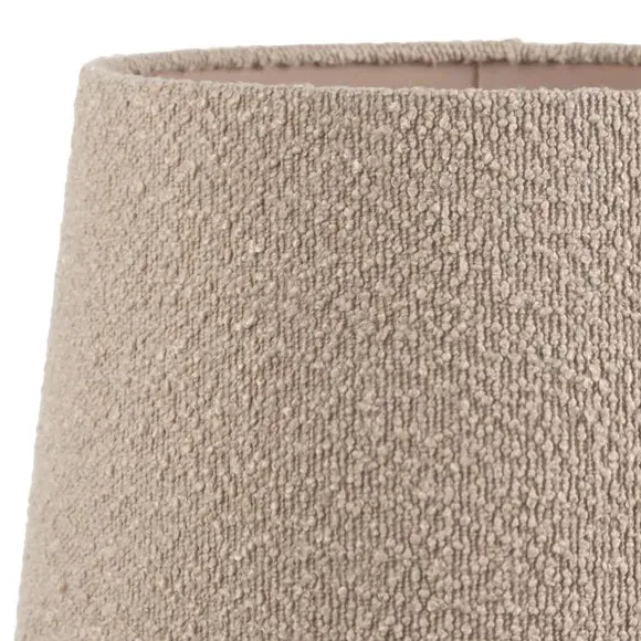 Tapered Cylinder Lamp Shade - Taupe, Boucle